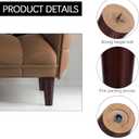 TURSTIN 8 Pieces Furniture Legs 6 Inches Round Solid Wood Furniture Feet with M8 T-Nuts Couch Legs Sofa Leg Replacement Leg for Armchair, Cabinet, Chair, Dresser or Home DIY Projects, Brown
