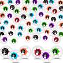 48 Pcs Halloween Eyeballs 1.6 in Plastic Scary Eye Balls Realistic Ping Pong Eyeballs Horror Props Fake Colorful Table Tennis Balls for Halloween Party Terror Props Decor