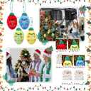 24 Sets Funny Christmas Favors for Office Coworker Cute Light Bulbs Plush Ornaments with Card Gift Box Christmas Appreciation Gift for Coworker Employee Office Team Staff Nurse Teacher