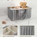 Blissful Diary Baby Diaper Caddy Organizer, Stylish Storage Basket for Newborn Essentials and Diaper Station, Gift for Baby Shower and Registry Must-Have, Light Gray