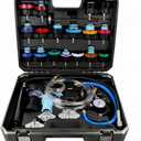 32pcs Universal Radiator Pressure Tester Kit, Tester Pneumatic Vacuum Cooling System Purge Refill Leak/Refiller Set, Universal Automotive Domestic/Import Vehicles, Motorcycle