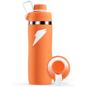 Gatorade 'Overtime' 22oz Stainless Steel Water Bottle, Twist Cap, Orange