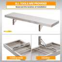 Folding Concession Shelf 48" L x 12" W, Stainless Steel Folding Serving Food Shelf, Heavy Duty Drop Down Wall Mount Shelving for Concession Windows, Food Truck, Kitchen, Garage, 12"x48"