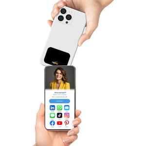 Dot Digital Business Card for Back of Phone (TapSnap) - Instantly Share Contact Info, Social Media, Payment, Apps & More - for iPhone and Android - Features NFC Tap to Share (Black)