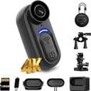 4K Mini Body Camera 128GB  Thumb Size Wearable Action Cam, Hands-Free POV Recording, Portable Body Worn Camera for Travel, Cycling, Sports, Pets, Outdoor Adventures