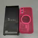 CANSHN Magnetic for iPhone 16 Case, Upgraded [Full Camera Protection] [Compatible with Magsafe] [Translucent Matte] Shockproof Protective Phone Case for iPhone 16 - Hot Pink