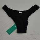 Bellecarrie Women's Cheeky Brazilian Bikini Bottoms Low Rise High Cut Swim Bottom (Medium, Black)