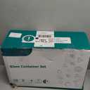 8 Pack 36oz Large Glass Meal Prep Containers with lids, Glass Food Storage Containers with Leak Proof Snap Lock Lids, Airtight Bento lunch Boxes, Kitchen Storage, Oven, Freezer, and Dishwasher Safe (Black)