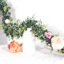 Sggvecsy Artificial Eucalyptus Garland 3 Pack Fake Eucalyptus Greenery Garland Faux Hanging Plants Artificial Vines, 5.6 Feet/Strand for Wedding Backdrop Arch Wall Table Party Outdoor Festival Decor