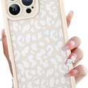 OOK for iPhone 16 Pro 6.3 Inch Case, Silicone Leopard Pattern Cute Cheetah Phone Case Soft Slim Shockproof Protective Cover for Women Girls - Beige