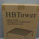 HBTower Step Stool, Mobility Step Stool for Adults & Seniors, Non-Slip Step Platform Indoor and Outdoor, Portable Step Riser, Safety Step for Car, Bedside, Office, Shower, Stairs, Grey (Gray)