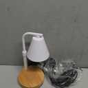 Electric Candle Lamp with Timer: Adjustable Height for All Size Jar Candles, Dimmable Light with 2 Bulbs for Bedroom Home Decor, Gifts for Women, White