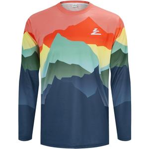 Mountain Bike Jersey Mens Long Sleeve Motocross Jersey Cycling Jersey Breathable Quick Dry Downhill BMX Off-Road (X-Large, 25)