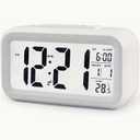 Plumeet Digital Alarm Clock Kids Alarm Clock with Snooze and Backlight - Simple Travel Clocks Large LCD Display - Loud Alarm Clock for Bedroom - Battery Powered