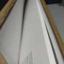 ROCDEER Bamboo Dual Monitor Stand Riser, White Desk Shelf with Storage