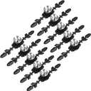 Sumnacon 10 Pcs 6.7" Drawer Dresser Knobs Pull Handles - Crystal Glass Diamond Decorative Knobs with Plate, Cabinet Cupboard Door Knobs with Screws for Kitchen Bathroom Office Decoration, Black