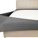Stretch Jersey Box Spring Cover Wrap Around, Bed Skirt Alternative, Ultra Soft & Wrinkle Resistant, King/Cal King, Heather Gray