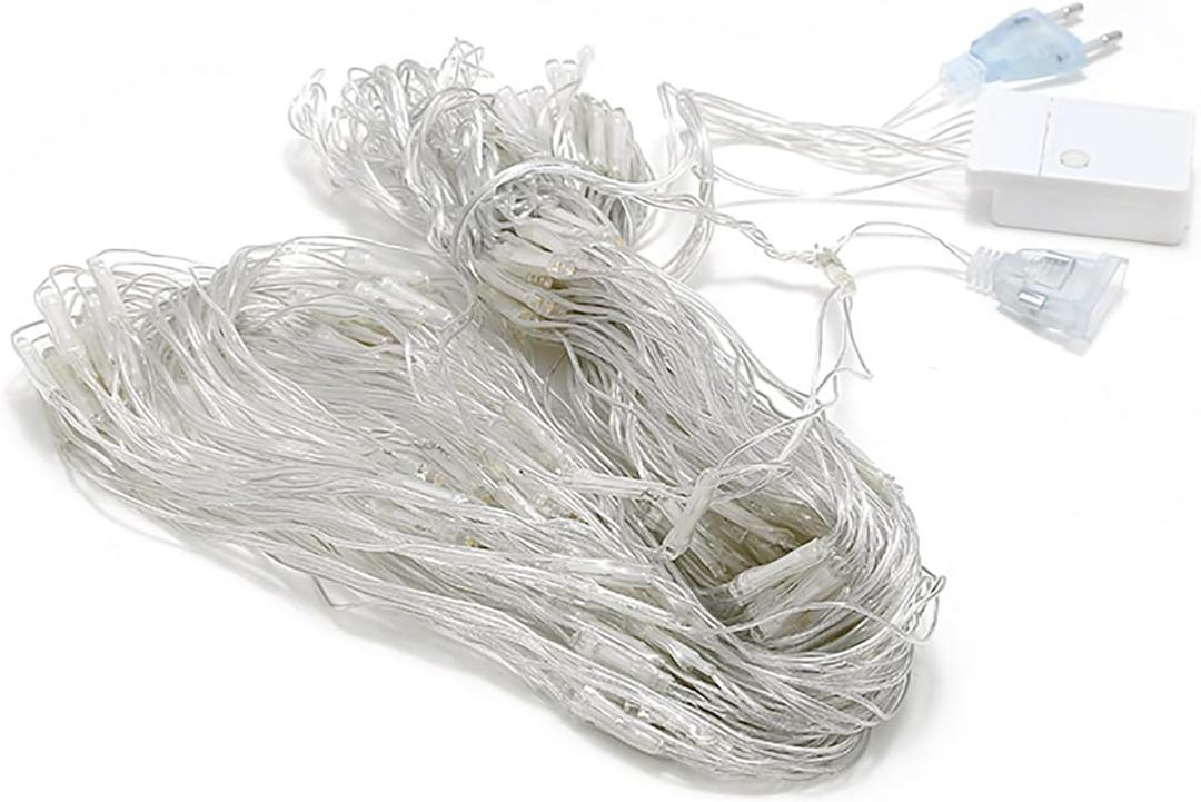 Yosoo Health Gear LED Net Lights, 1.5 x 1.5m Mesh String Lights for Outdoor Christmas Decor Wedding Garden Party Decoration