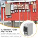 Distribution Protection Box, 2 Way Outdoor Electrical Box with Transparent Cover IP65 Ideal for Wall Circuit Breaker Indoor and Outdoor Use (White)