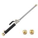 High Pressure Power Washer wand, Hydro Jet Water Hose Nozzle,Watering Sprayer Cleaning Tool, Wand Lance for Gutter Patio Car Pet Window Glass Black