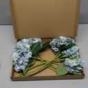 8 Pcs Rose Red Hydrangea Artificial Flowers 18 Inch Spring Faux Hydrangea Flowers with Stems Fake Bouquet Bulk Realistic Floral for Spring Summer Wedding Home Table Indoor Decoration