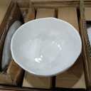 Famiware Porcelain kitchen plates and bowls set, Modern dishes set for 4, Handmade Wave Edge Dinnerware Sets, Microwave and Dishwasher Safe Tableware, Polar White (16pc)