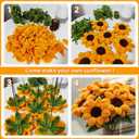 300Pieces Sunflower Color Pipe Cleaners with 20Pieces Flower Stems, Pipe Cleaner Crafts for DIY Art and Craft Projects Creative Gift Party Decorations, Chenille Stems