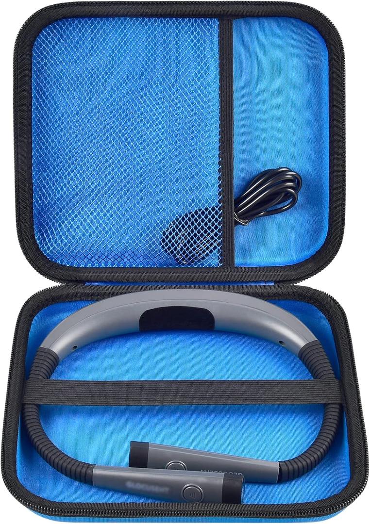 Case Compatible with Glocusent/for Vekkia/for LITOM/for LEDGLE/for TAKKUI/for TSINGREE LED Neck Reading Light Book Light for Reading in Bed. Storage Carrying Holder for USB Cable (Box Only) -Blue