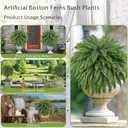 FOREST PRINCE 50" Fake Ferns Bush Plants with 96 Frond, 2 Faux Ferns for Outdoors Planter Large Garden Porch Entrance Balcony Windowsill Home Decor
