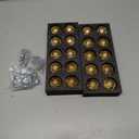 20 Pack Gold Dresser Knobs, 1-3/8 Inch(36mm) Decorative Crystal Cabinet Drawer Knobs, Vintage Round Gold Knobs and Pulls with Two Different Sizes Screws for Easy Installation