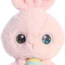 Aurora Vibrant Spring Flower Bunny Stuffed Animal - Decorative Charm - Endless Fun - Pink 6 Inches