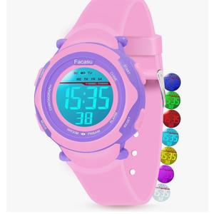 Kids Digital Watch for Girls Boys,Children's Waterproof Colorful Light UP Outdoor Sport Watch