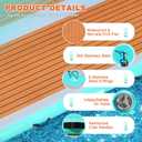 AWSUM Inflatable Floating Dock, 8ft-15ft Non-Slip EVA Surface Inflatable Swim Platform Dock for Lake, Inflatable Water Mat Floating Island Raft for Pool Beach Ocean, 10 X 6ft