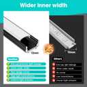 10-Pack 3.3ft/1Meter U Shape Black LED Aluminum Channel System with Milky Cover, End Caps and Mounting Clips, Aluminum Channel Profile for LED Strip Light Diffuser Installations (10pack*3.3ft)