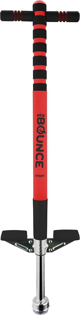 New Bounce Pogo Stick for Kids - Pogo Sticks, 40 to 80 Lbs - Sport Edition, Quality, Easy Grip, PogoStick for Hours of Wholesome Fun (Black & Red)
