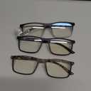 4-Pack Mens Reading Glasses Computer Full Frame Reading Eyeglasses Blue-light Blocking Readers Anti UV/eye fatigue