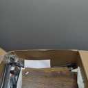 Rustic 3-Tier Console Table with Open Shelves Narrow Entryway Table with Curved Metal Frame Slim Sofa Table for Hallway Living Room or Foyer (Rustic Brown)