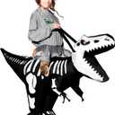 Dazzle Bright Halloween Inflatable Dinosaur Costume, Blow Up Dinosaur Cosplay Costume for Halloween Cosplay Party (Adult)