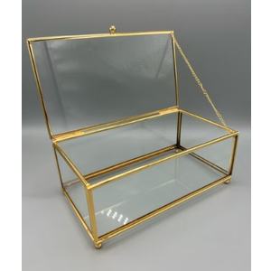 Home Details Vintage Mirrored Bottom Large Keepsake Box, Gold