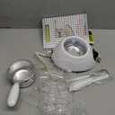 NutriChef Electric Fondue Pot | 25W Chocolate Melting Warmer | 8.8 Oz Capacity | Keep Warm Dipping Function & Removable Pot | Perfect for Melting Chocolate, Butter & Cheese | White (One Size)