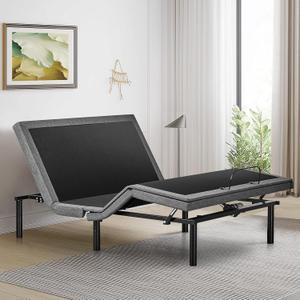 Sweetcrispy Electric Bed Twin XL, Ergonomic Adjustable Bed Frame with Wireless Remote, Head and Foot Incline, Zero Gravity Bed with 2 USB Ports, Anti-Snore, Easy Assembly