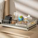 Under Sink Organizer, 2 Packs Under Sink Organizers and Storage, Slide Out Pull Out Cabinet Organizer Shelf with Metal Drawers for Kitchen Bathroom Pantry, Gray