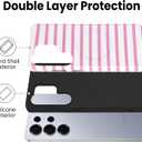 SOKAD Magnetic Horizontal Stripes Phone Case for Samsung Galaxy S25 Ultra | Cute Pink Striped Pattern, Compatible with Magsafe, Screen Protector, Glossy Shockproof Protective Case Cover for Girls Women