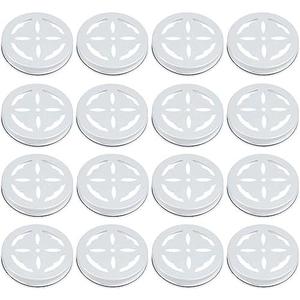 GORGECRAFT 16pcs Mason Flower Jar Insert Lid Plants Organizer Frog Lids Butterflyl Pattern Glass Bottle Covers for Regular Mouth Mason Canning Jars Fixed Tools Home Office, 67mm