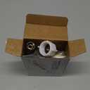 Dreyoo Complete Toilet Shut Off Valve Set with 1/2 x 3/8'' Compression Straight Stop Valve, 12" Length 3/8" COMP x 7/8" BC Toilet Connector Hose, Escutcheon Plate, Disconnect Clip & Sealing Tape