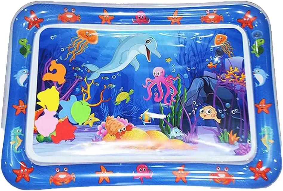 Pet Water Bed, Thickened Water Sensor Play Mat, Summer Pets Cooling Water Sensory Play Pad with Inflator, Sensory Water Play Mat for Cats, Durable Playmat (B)