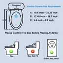 LOUPUSUO Electric Heated Bidet Toilet Seat with Warm Water Wash