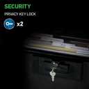 SentrySafe Black Fireproof Document Box with Key Lock, Safe Secures Files and Documents for Home or Office, 0.61 Cubic Feet, 13.6 x 15.3 x 12.1 inches, 1170