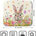 Easter Dish Drying Mat for Kitchen Counter Spring Easter Holiday Dish Drying Mat 16X18 Inch Reversible Absorbent Dish Pad Spring Wildflowers Dishes Drainer Pad Dish Drying Rack Mat for Countertop