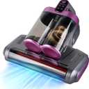Cordless Mattress Vacuum Cleaner, 16Kpa Handheld Bed Vacuum with 253.7nm UV-C Light, Ultrasonic, Widened Suction, Low Noise, HEPA Filtration for Mattress Sofa Couch Pet Hair, Purple